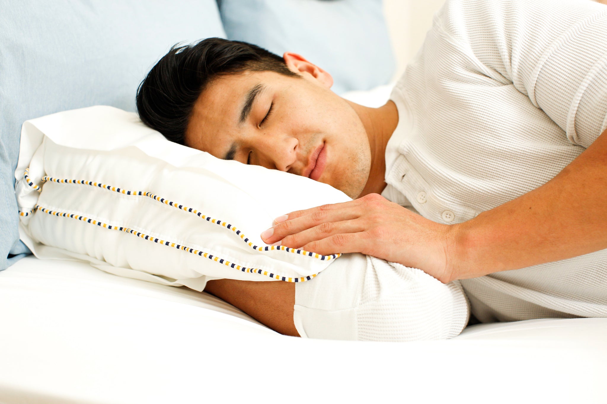 Noggin & Wink Firm Plush Ventilated Memory Foam Side Sleepers Pillow - Premium Hypoallergenic Down Alternative Side Sleeping Pillow with Washable Cover